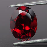 Garnet | red color, oval-cut, 10x8mm, 3ct