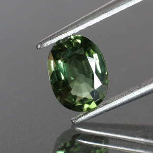 Sapphire | natural, green, oval cut 8x6 mm, VS, *1.3 ct - Eden Garden Jewelry™
