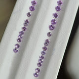 Sapphire | natural, purple-pinkish lavender color, round-cut, accent stones - Eden Garden Jewelry™