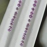Sapphire | natural, pinkish purple color, round-cut, accent stones - Eden Garden Jewelry™