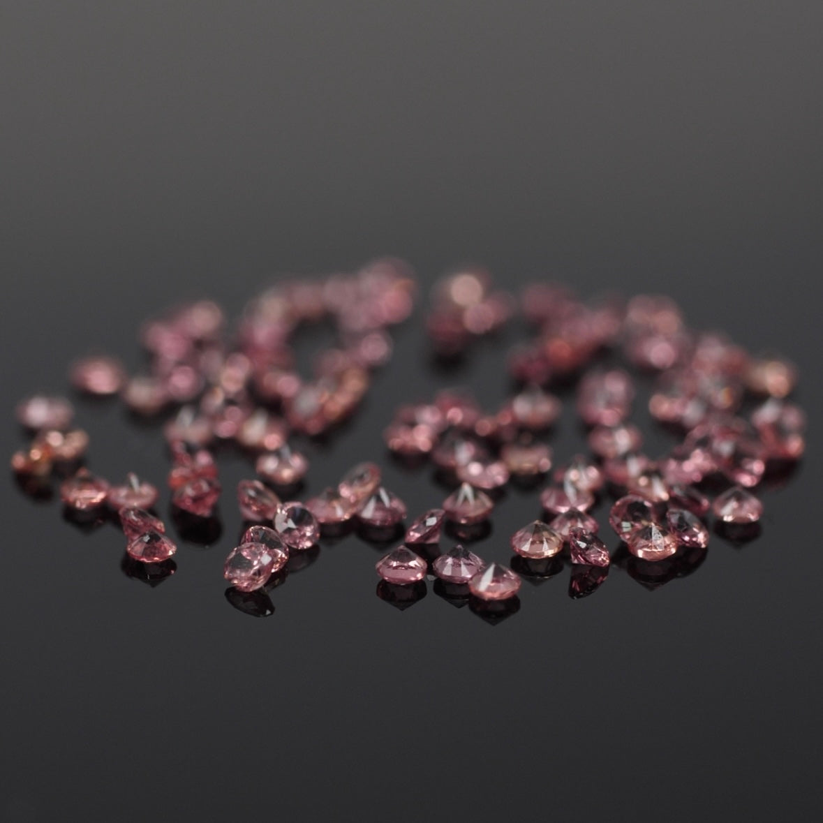 Sapphire | natural, light padparadscha color, round-cut, accent stones - Eden Garden Jewelry™