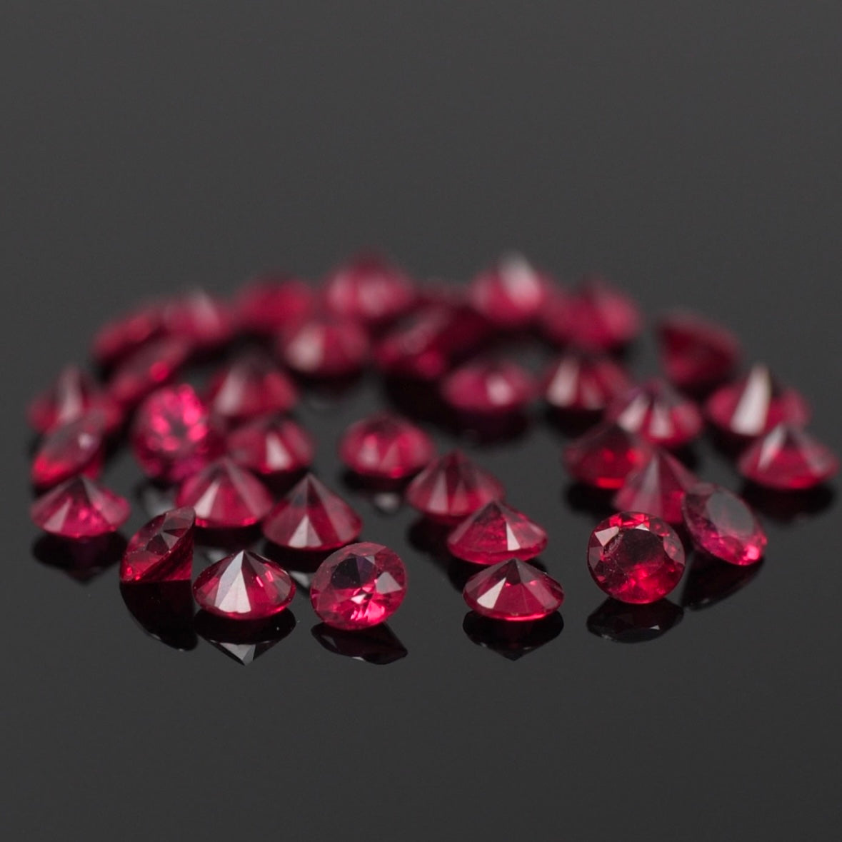 Ruby | natural, red color, round-cut, accent stones - Eden Garden Jewelry™