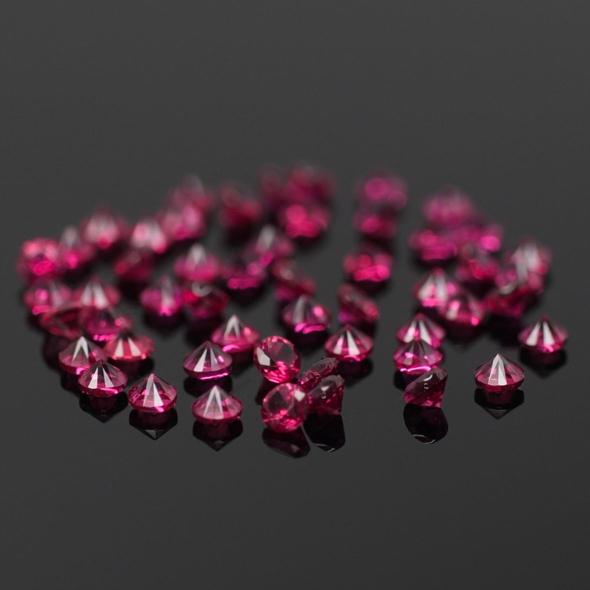 Ruby | lab-grown, pink color, round-cut, accent stones - Eden Garden Jewelry™
