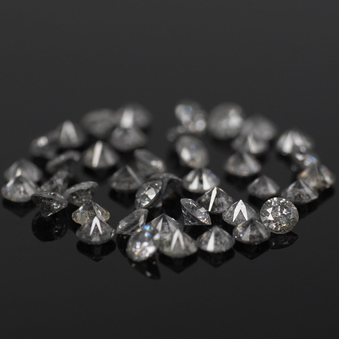 Salt & Pepper Diamond | natural, round-cut, grey color, accent stone - Eden Garden Jewelry™