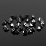 Custom order: Azalea engagement ring with central garnet and accent black sapphires - Eden Garden Jewelry™