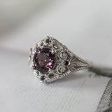 Galaxia | custom engagement ring setting, round-cut 7mm - Eden Garden Jewelry™