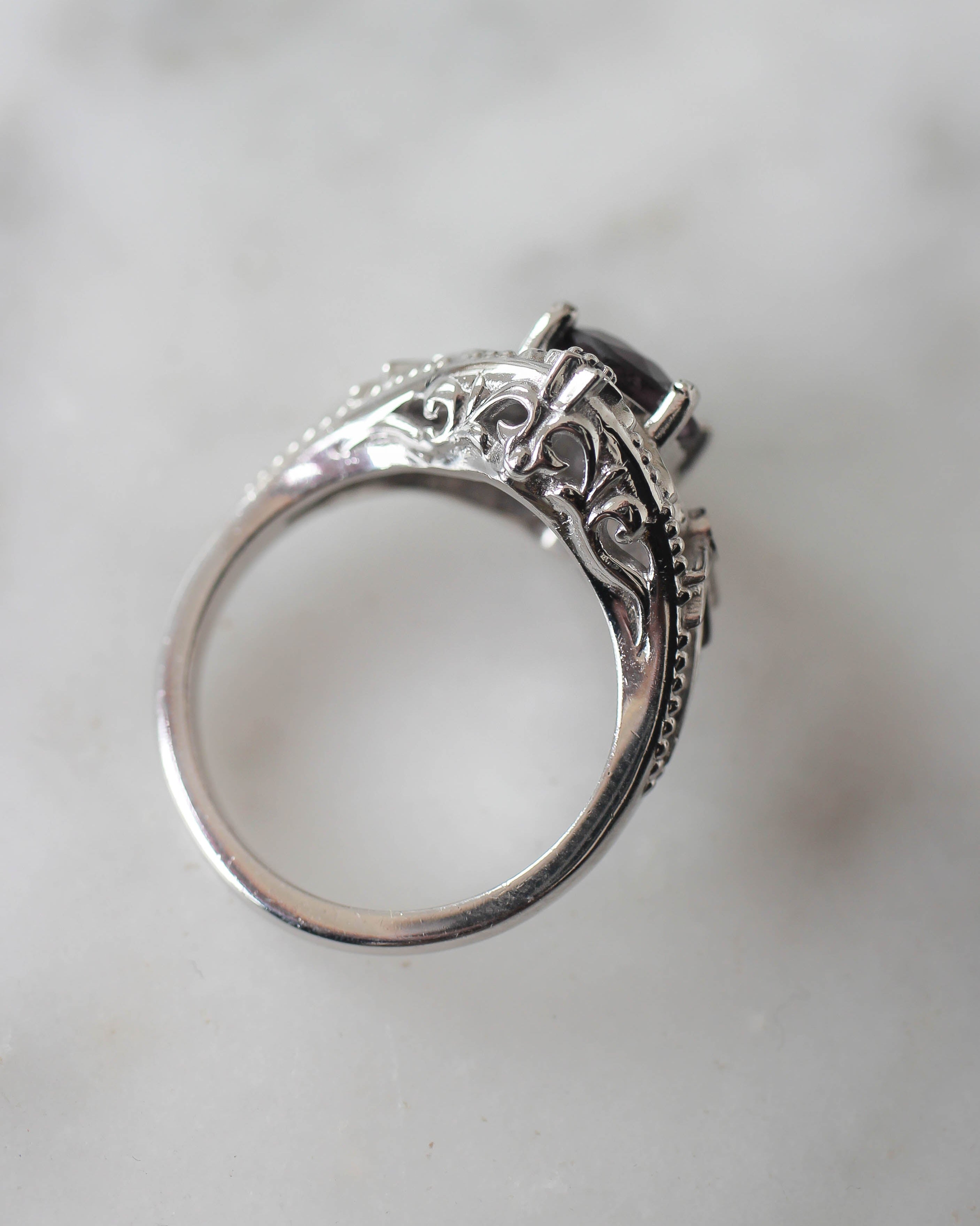 Galaxia | custom engagement ring setting, round-cut 7mm - Eden Garden Jewelry™