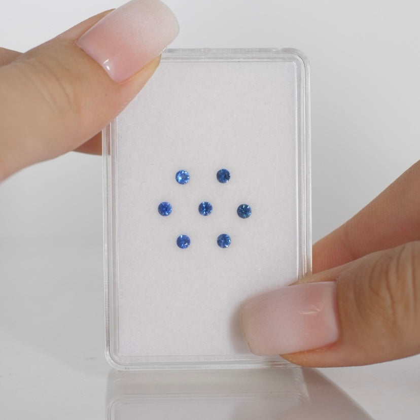 Blue Sapphire | lab created, round cut, accent stone - Eden Garden Jewelry™