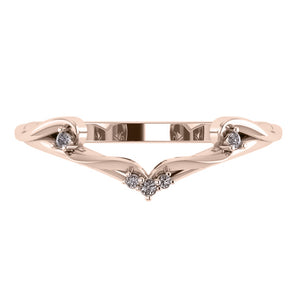 Iris | matching wedding band with 5 gemstones - Eden Garden Jewelry™