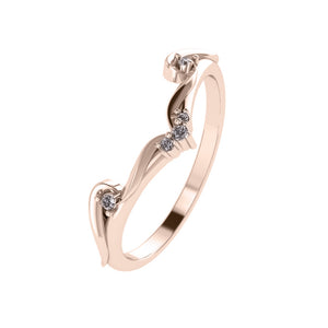 Iris | matching wedding band with 5 gemstones - Eden Garden Jewelry™