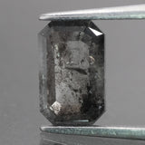 Salt & Pepper diamond | natural, emerald-cut, *9x6mm, *1.9ct