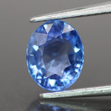 Sapphire | natural, blue color, oval-cut, *8x6.5mm, 1.9ct