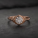 Lab grown diamond engagement ring, 1 carat diamond proposal ring / Roma