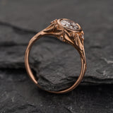 Lab grown diamond engagement ring, 1 carat diamond proposal ring / Roma