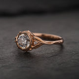 Lab grown diamond engagement ring, 1 carat diamond proposal ring / Roma