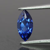 Sapphire | Medium Blue color, lab-grown, marquise-cut, 8x4mm, 0.8ct - Eden Garden Jewelry™
