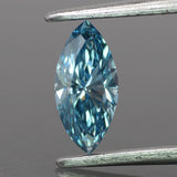 Lab grown diamond | IGI certified | marquise-cut, *10x5mm, Fancy vivid blue color, VS-VVS, *0.8ct - Eden Garden Jewelry™
