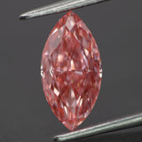 Lab grown diamond | IGI certified | marquise-cut, *12x6mm, Fancy vivid pink color, VS-VVS, *1.2ct - Eden Garden Jewelry™