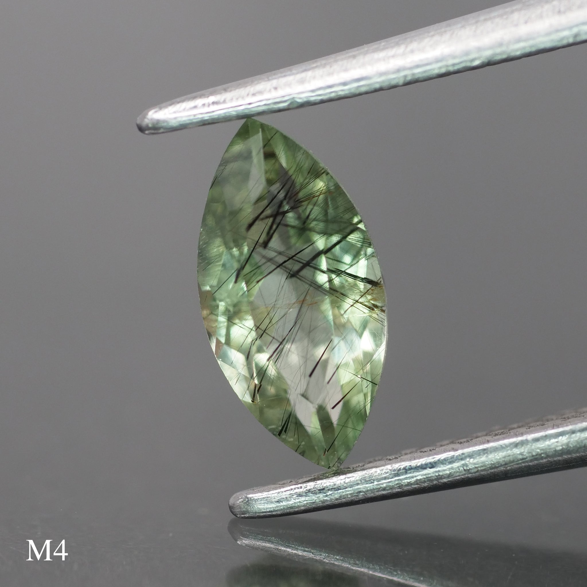 Rutile Peridot | natural, marquise cut 8x4mm, 0.5 ct - choose yours