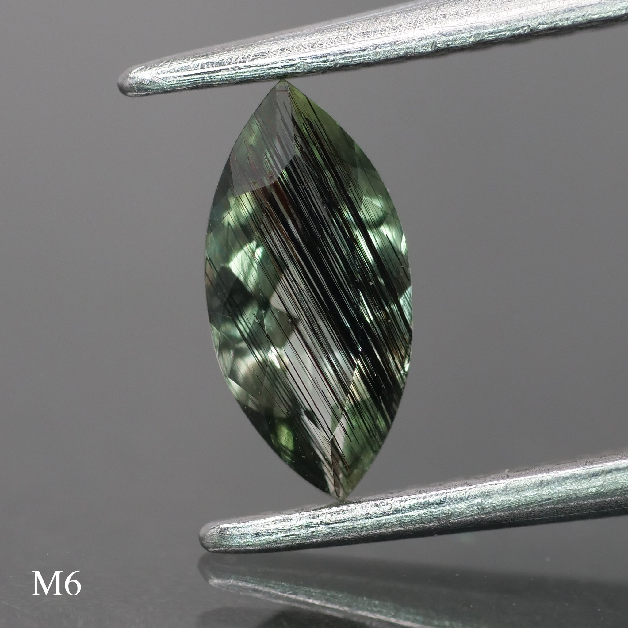 Rutile Peridot | natural, marquise cut 8x4mm, 0.5 ct - choose yours