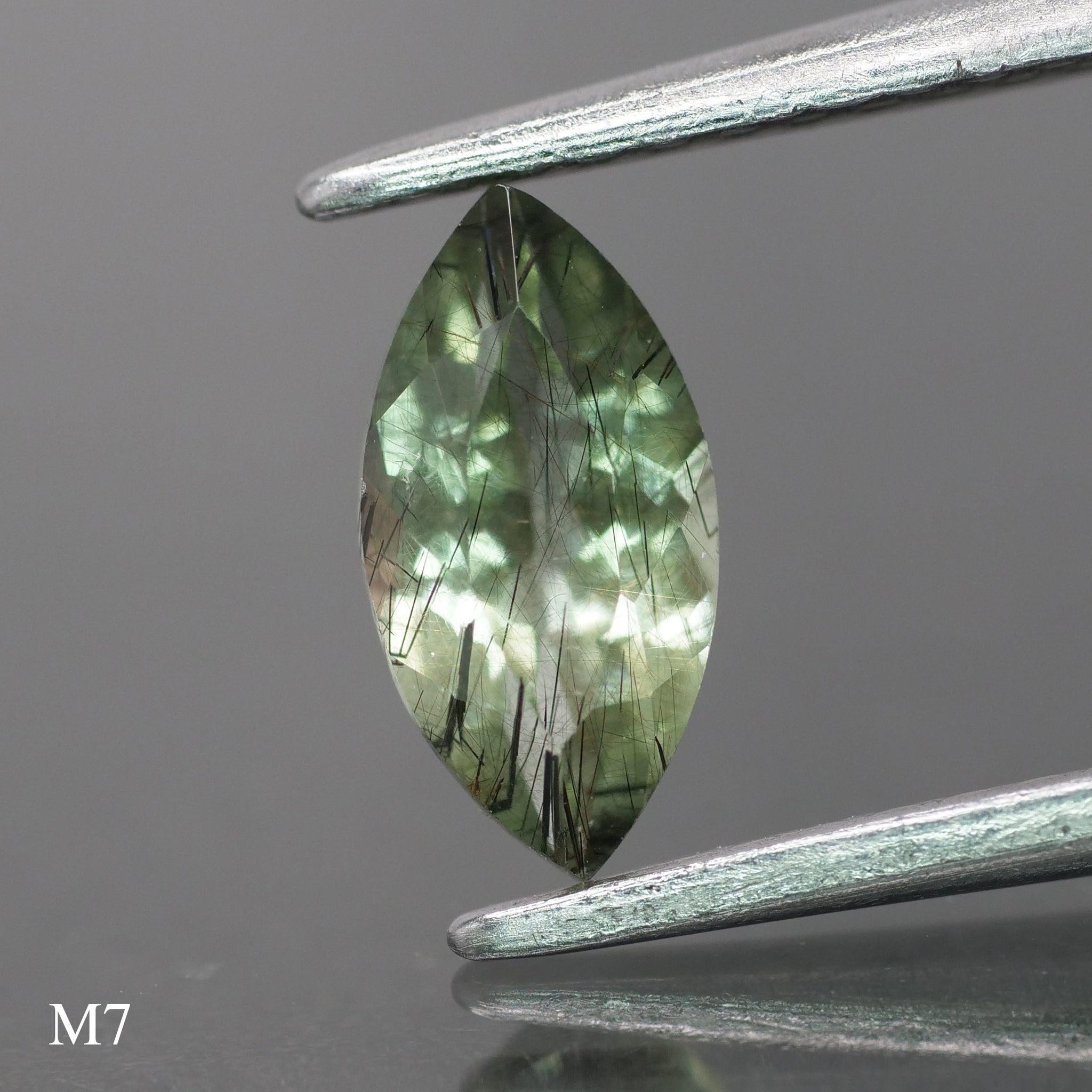 Rutile Peridot | natural, marquise cut 8x4mm, 0.5 ct - choose yours