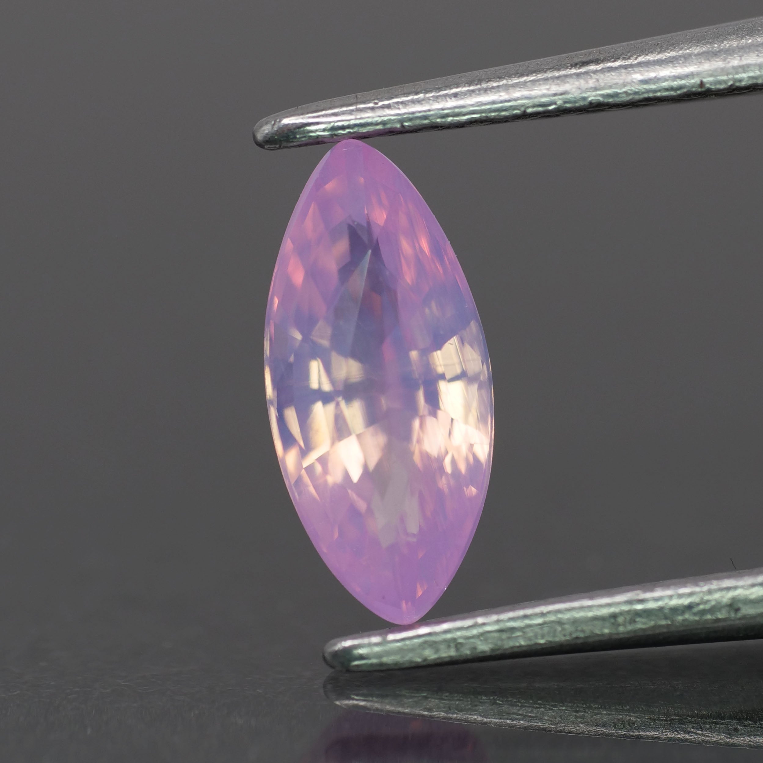 Opalescent sapphire | natural, pink color, marquise-cut, *8x4mm, 0.7ct - Eden Garden Jewelry™