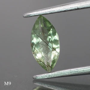 Rutile Peridot | natural, marquise cut 8x4mm, 0.5 ct - choose yours