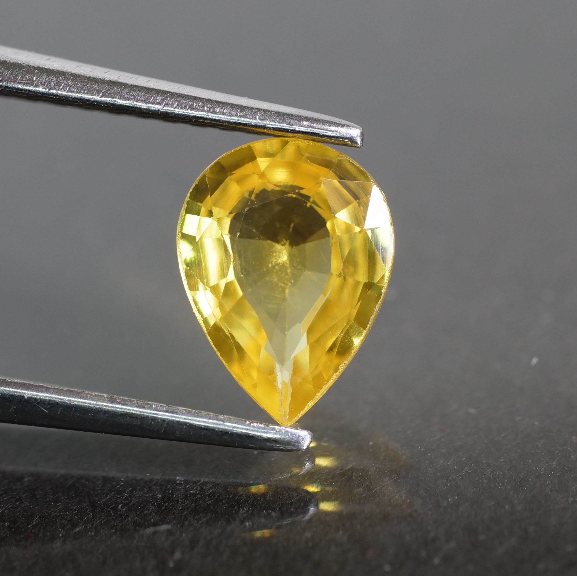 Sapphire | natural, yellow, pear cut 8x6 mm, 1.15ct, Sri Lanka - Eden Garden Jewelry™