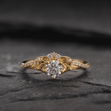 Magnificent Engagement Ring with Round (Lab-grown) Diamond / Amelia