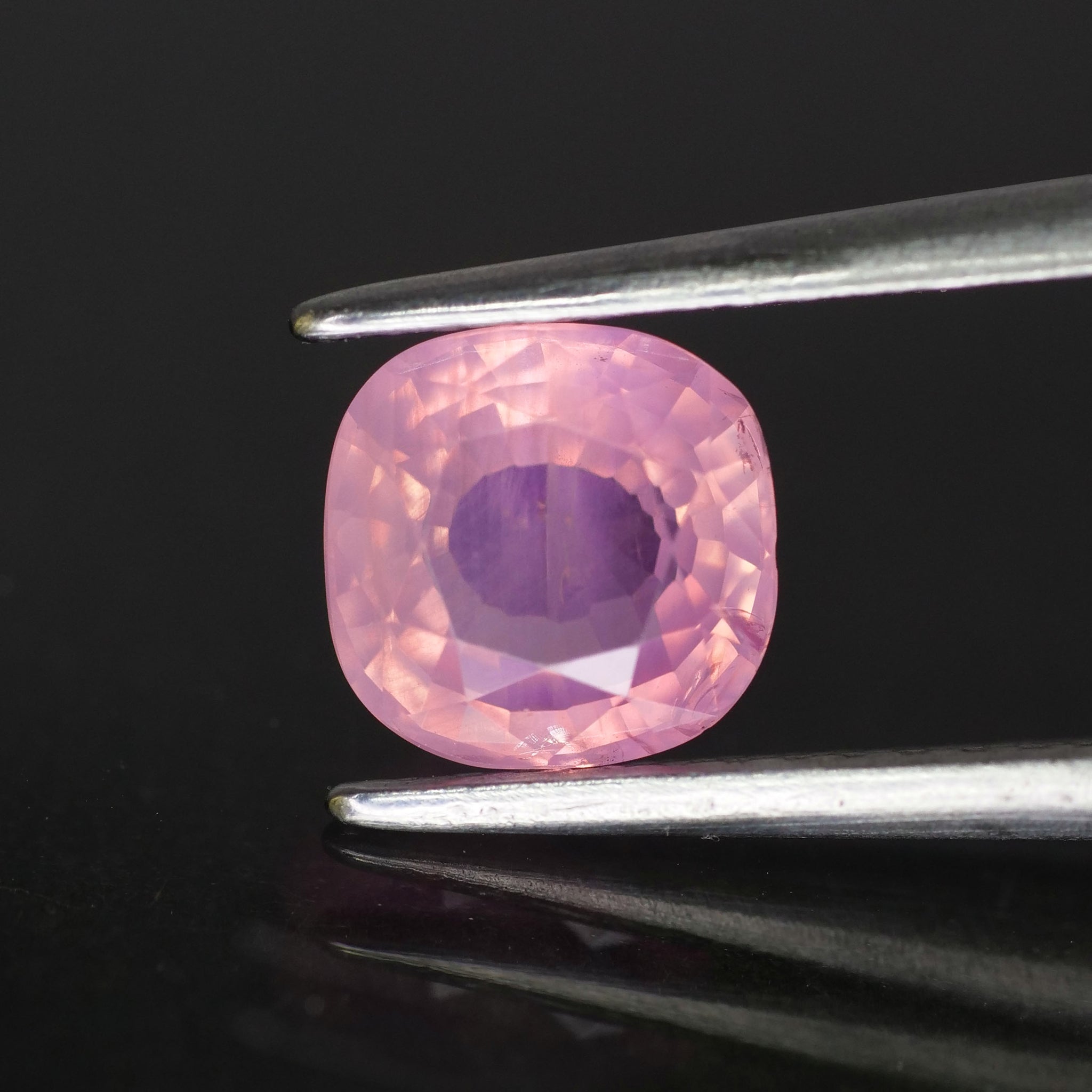 Sapphire opalescent | natural purplish pink, cushion cut *6x6mm, VS 1.2ct - Eden Garden Jewelry™