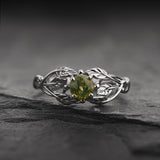 Natural Opalescent Sapphire Engagement Ring / Tilia, 5mm - Eden Garden Jewelry™