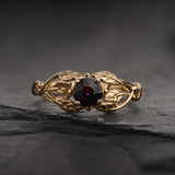 Natural Redish Brown Sapphire Engagement Ring / Tilia, 5mm - Eden Garden Jewelry™