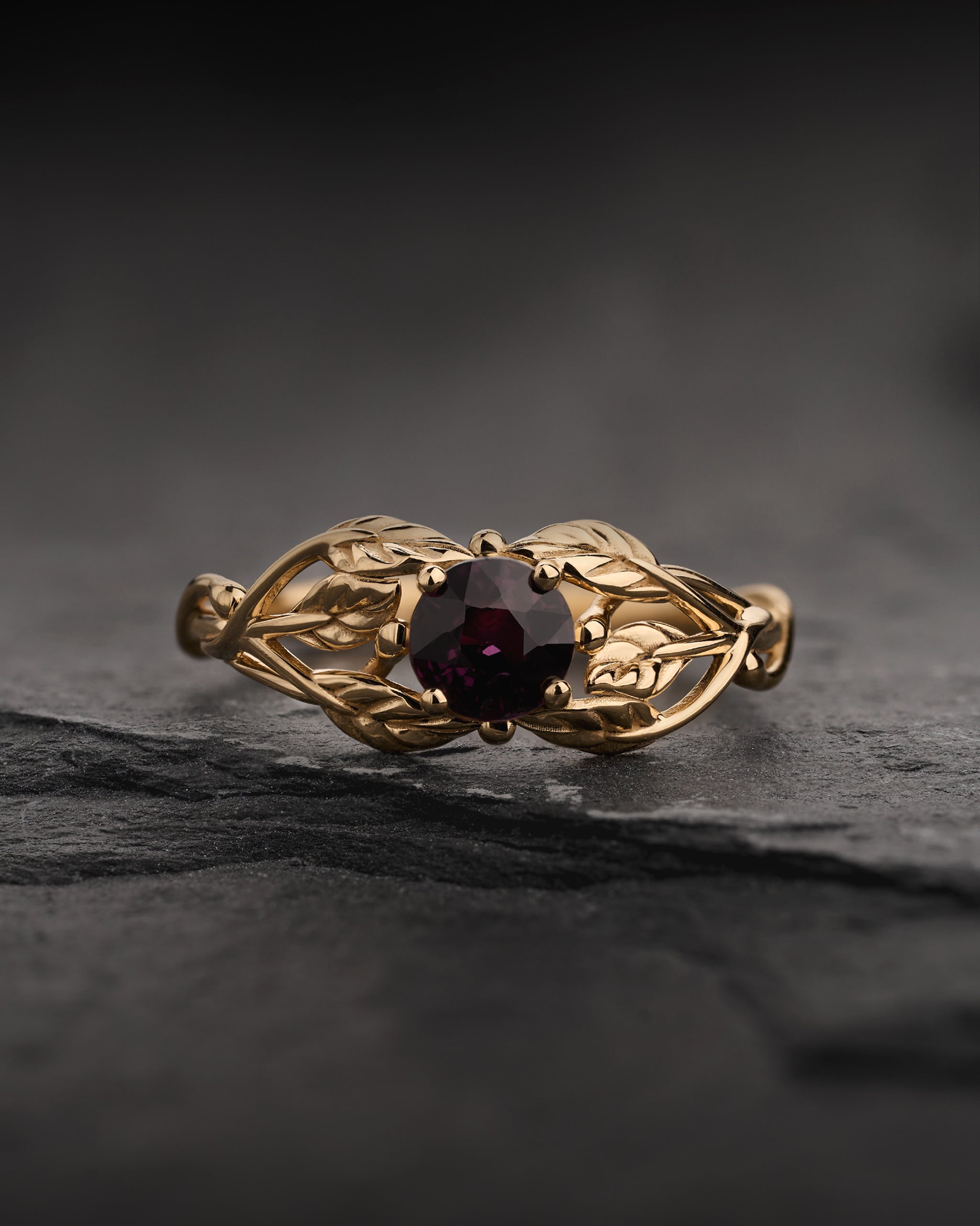 Natural Redish Brown Sapphire Engagement Ring / Tilia, 5mm - Eden Garden Jewelry™