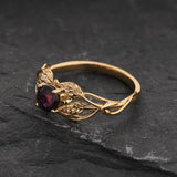 Natural Redish Brown Sapphire Engagement Ring / Tilia, 5mm - Eden Garden Jewelry™