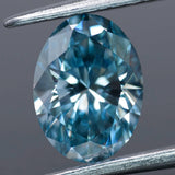 Lab grown diamond | IGI certified | oval-cut, *12x8mm, Fancy vivid blue color, VS-VVS, *3ct - Eden Garden Jewelry™