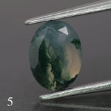 Moss agate | green color, oval-cut, 8x6mm, 1.1ct - choose yours - Eden Garden Jewelry™