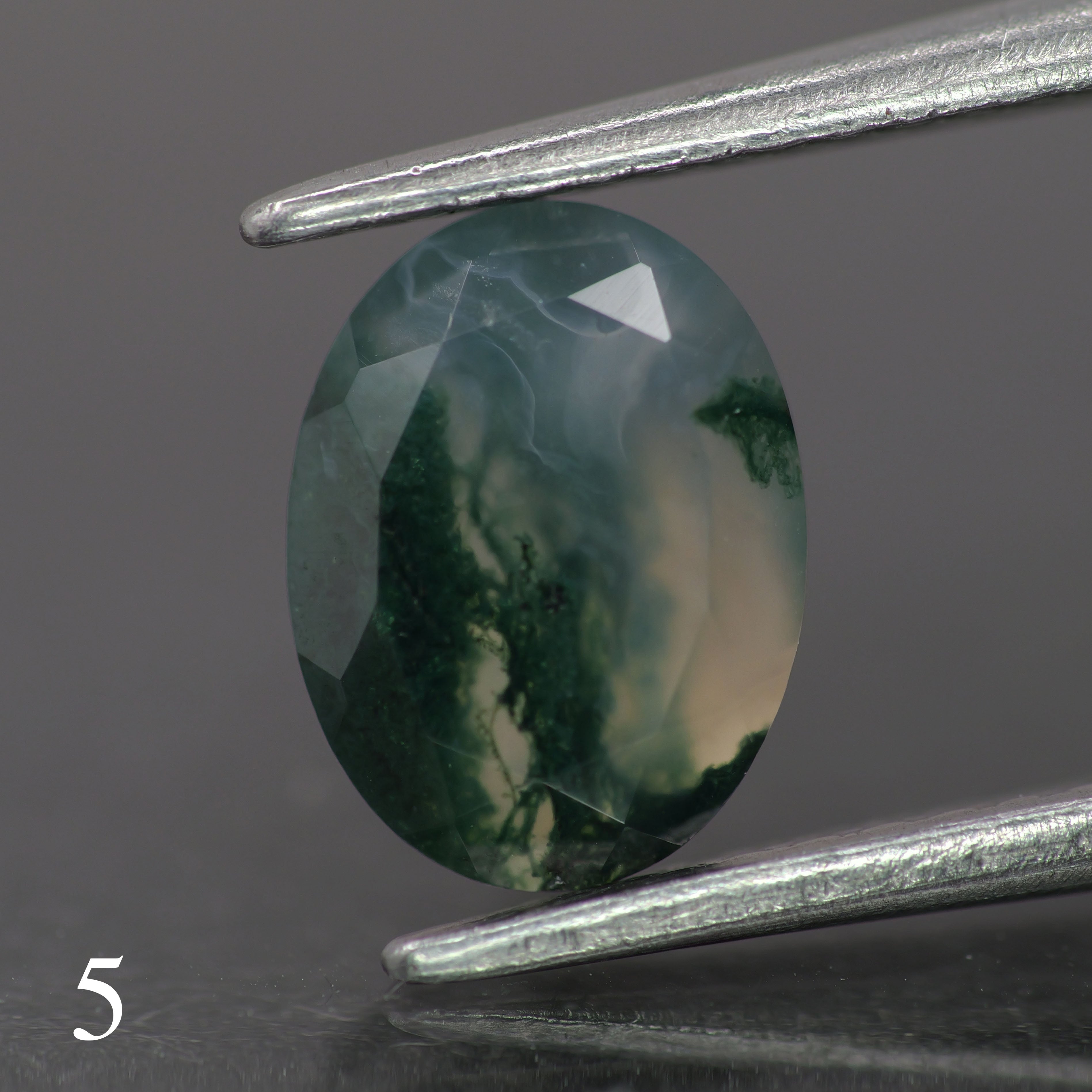 Moss agate | green color, oval-cut, 8x6mm, 1.1ct - choose yours - Eden Garden Jewelry™