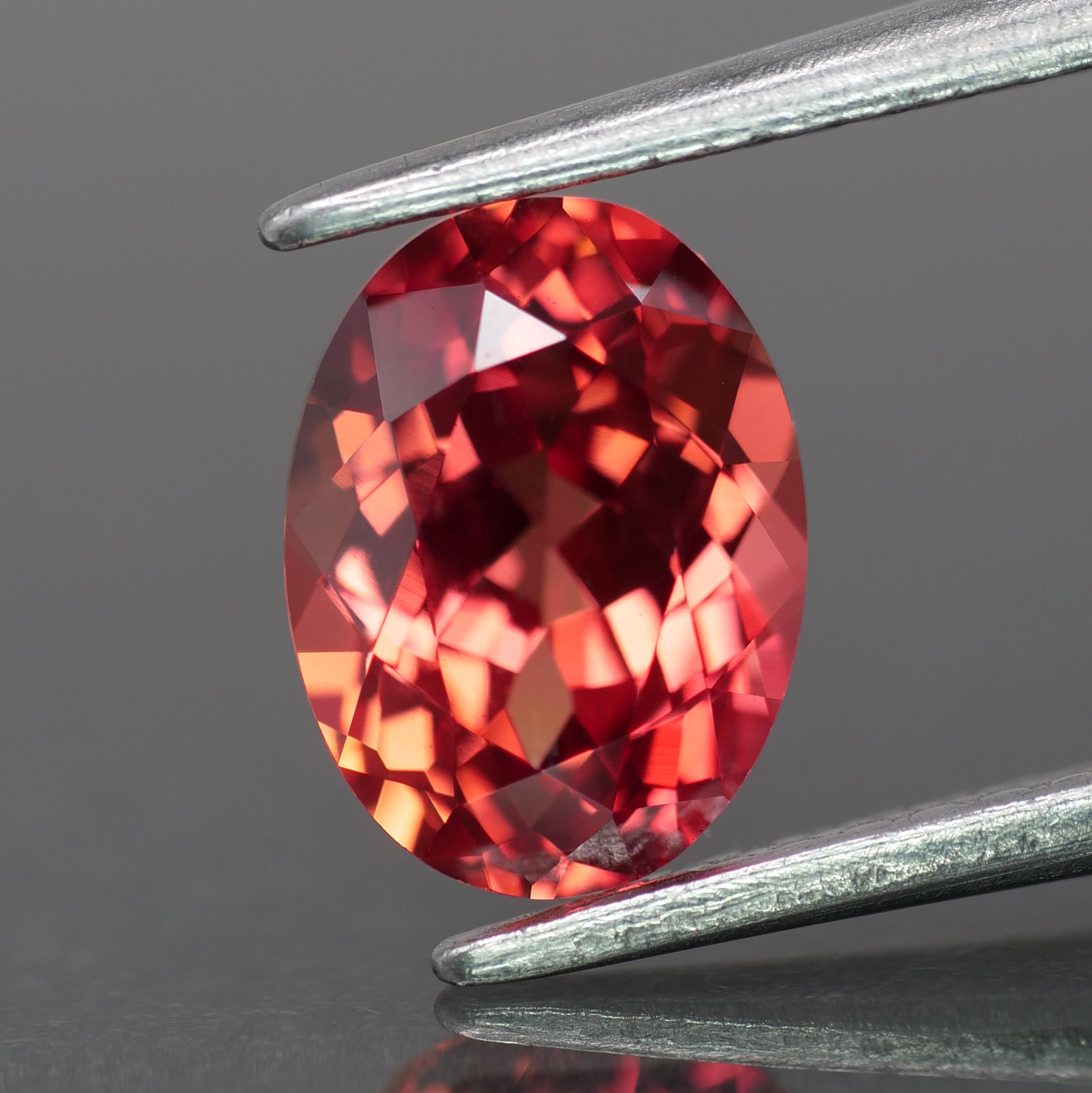 Sapphire | lab-grown, orange padparadscha color, oval-cut, 8x6mm, 1.8ct - Eden Garden Jewelry™