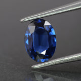 Sapphire | natural, blue color, oval-cut, *7x5mm, *0.85ct