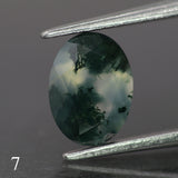Moss agate | green color, oval-cut, 8x6mm, 1.1ct - choose yours - Eden Garden Jewelry™