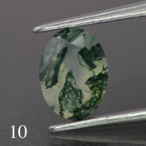 Moss agate | green color, oval-cut, 8x6mm, 1.1ct - choose yours - Eden Garden Jewelry™