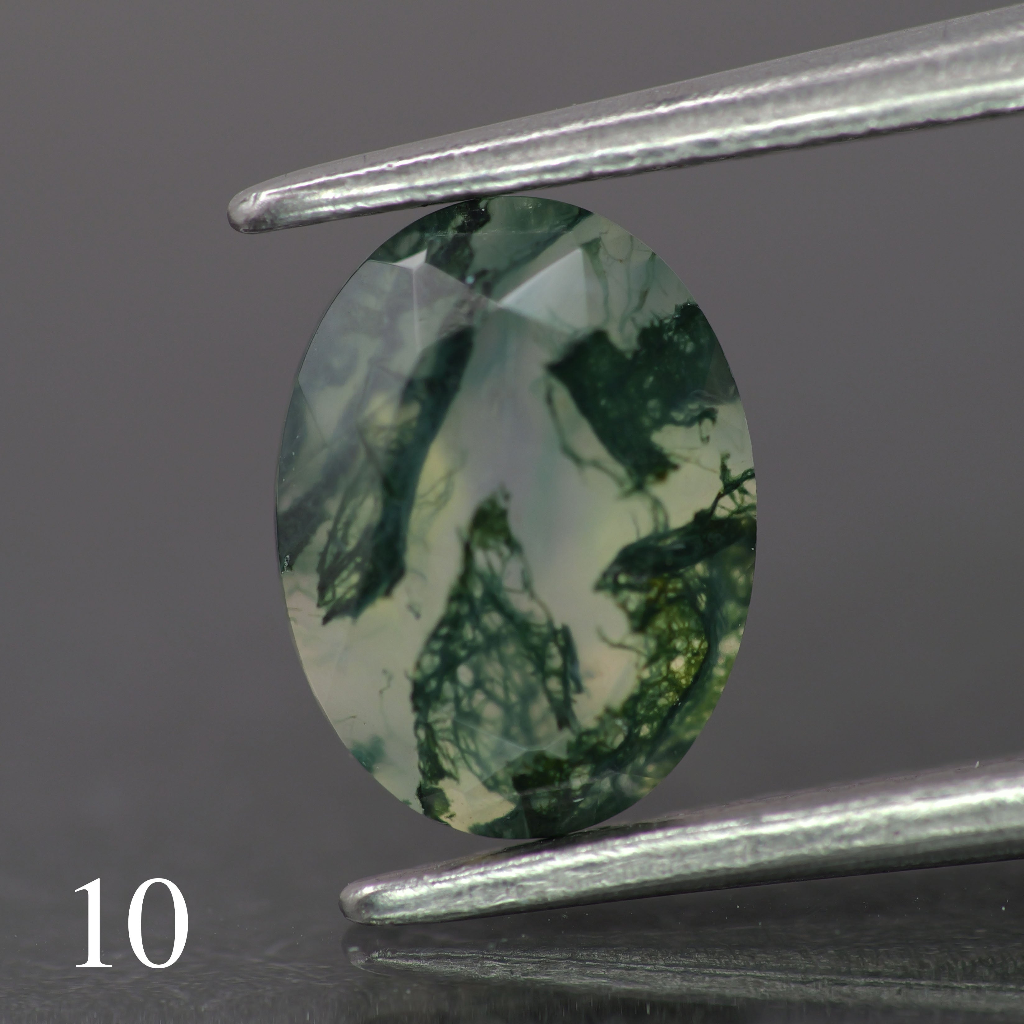 Moss agate | green color, oval-cut, 8x6mm, 1.1ct - choose yours - Eden Garden Jewelry™