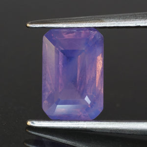 Sapphire opalescent | natural, mermaid pinkish purple, emerald cut *8x6mm, VS 1.6ct - Eden Garden Jewelry™