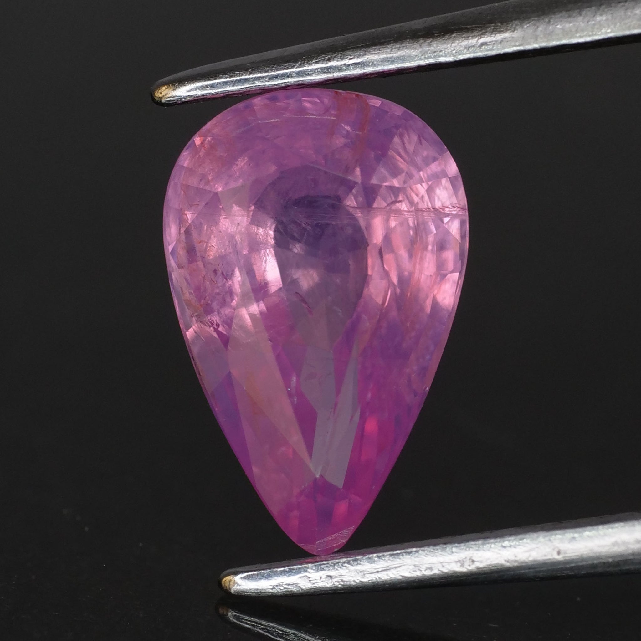 Sapphire opalescent | natural, pink colour, pear cut *10x7mm, VS 1.75ct - Eden Garden Jewelry™