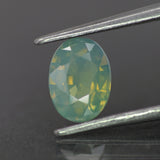 Opalescent Sapphire | natural, multicolor: blue, green & yellow, oval-cut, *7x5mm, 1.2ct - Eden Garden Jewelry™
