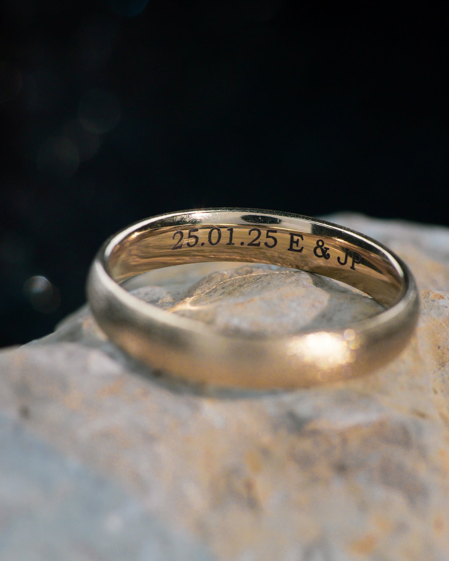 Satin finish gold ring, simple wedding band, 4 mm width - Eden Garden Jewelry™