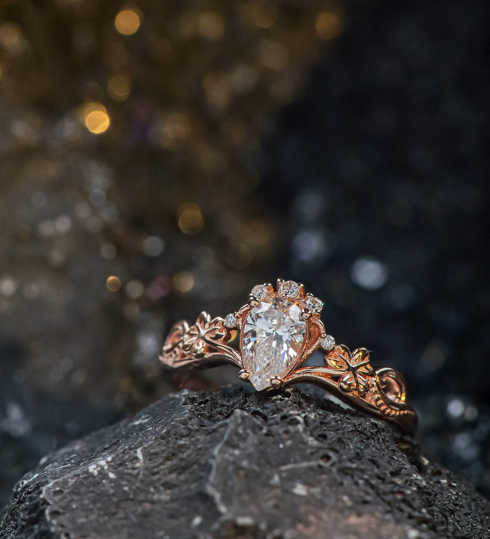 One-Of-A-Kind Lab Grown Diamond Engagement Ring Non-Trivial Ring