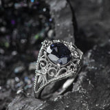 Galaxia | custom engagement ring setting, oval-cut 8x6mm - Eden Garden Jewelry™