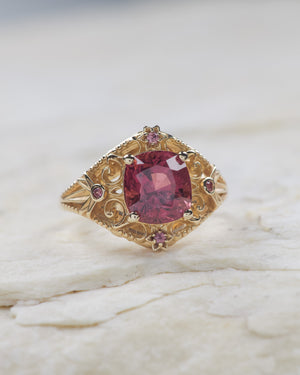 READY TO SHIP: One-of-a-kind celestial ring with spinel and sapphires / Galaxia, RING SIZE 7 US