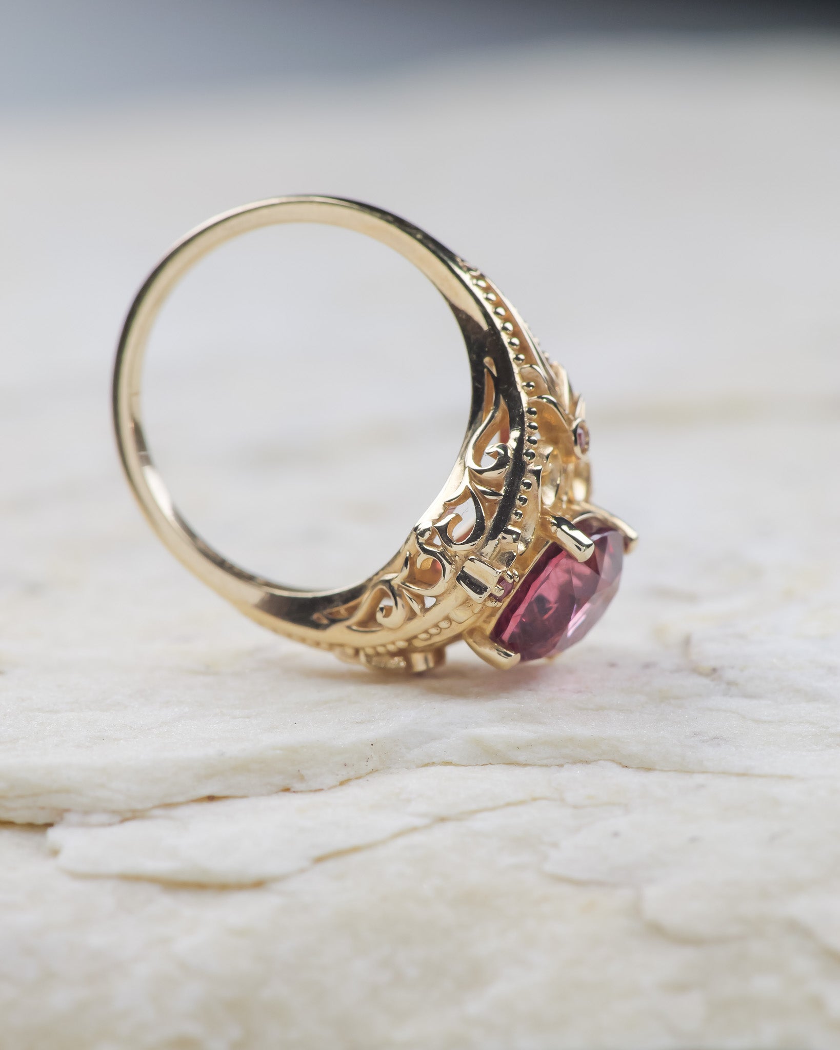 READY TO SHIP: One-of-a-kind celestial ring with spinel and sapphires / Galaxia, RING SIZE 7 US - Eden Garden Jewelry™